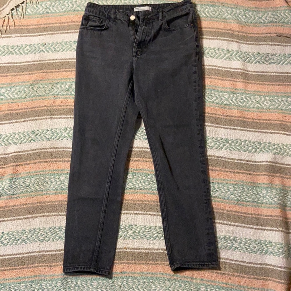Black Zara mom jean